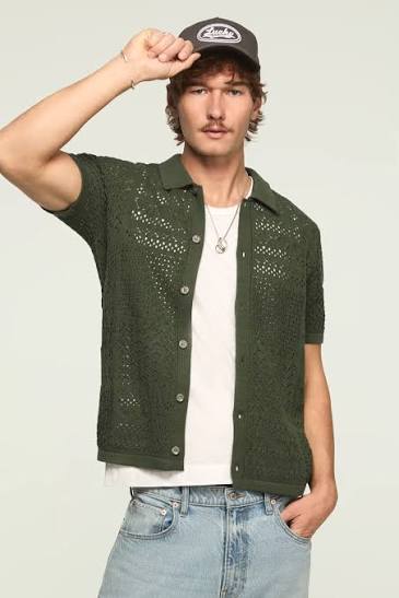 Photo 1 of Lucky Brand Granny Square Button Down Sweater size x large 