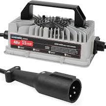 Photo 1 of 48 Volt 10 Amp for Club Car Golf Cart Battery Charger with 3 Pin Round Plug