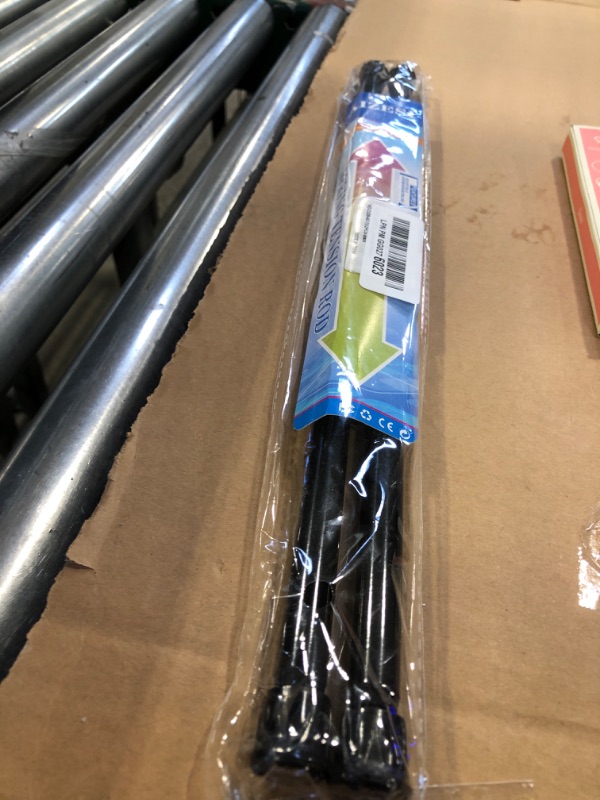 View 2 of AIZESI Spring Tension Curtain Rods, Black, 2-Pack