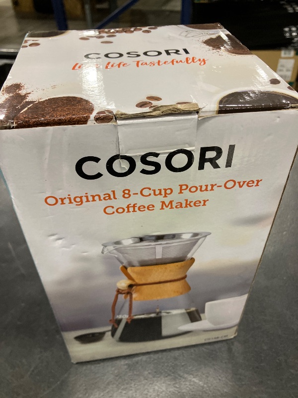 View 2 of Cosori Pour Over Coffee Maker, Double Layer Stainless Steel Filter, 8cup