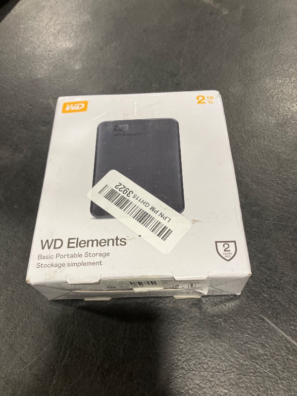 View 2 of WD 2TB Elements Portable External Hard Drive