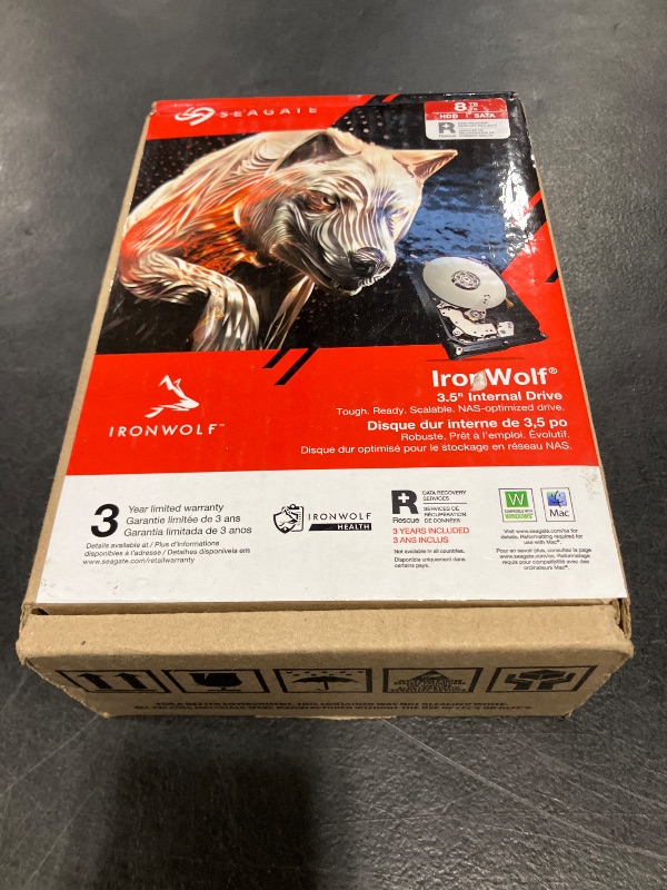 View 2 of Seagate 8TB IronWolf Internal NAS Hard Drive