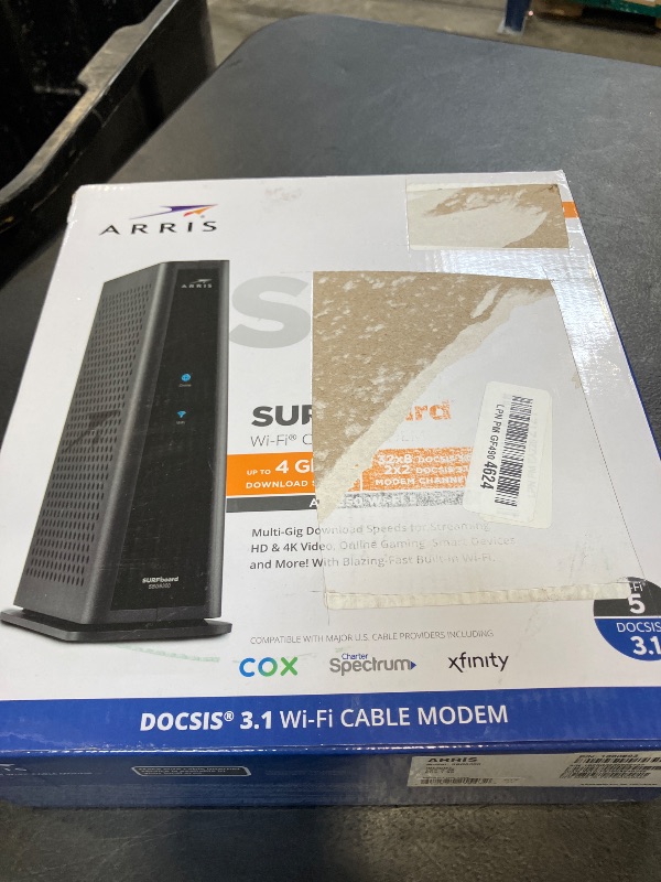 View 2 of ARRIS SBG8300 DOCSIS 3.1 Cable Modem and WiFi 6 Router