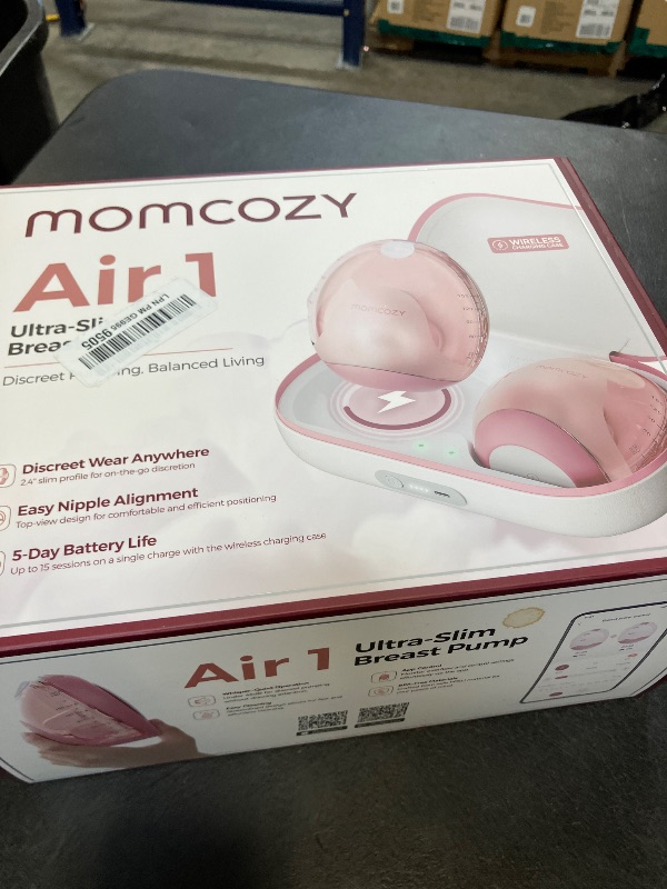 View 2 of Momcozy Air 1 Wearable Breast Pump with Wireless Charging Case