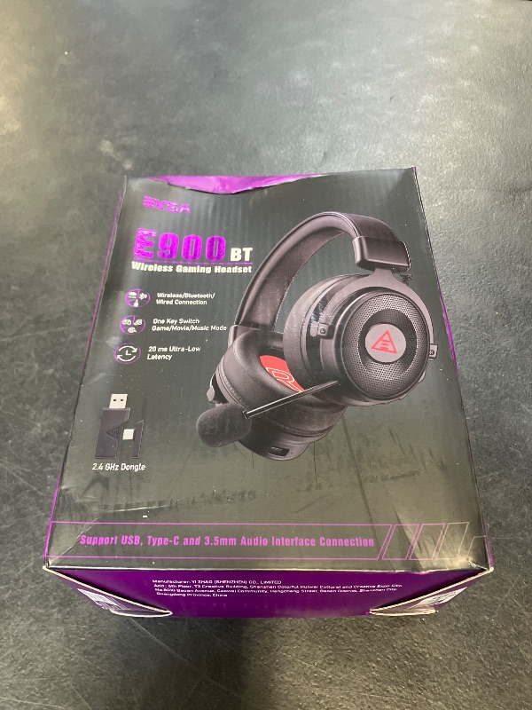 View 2 of EKSA USB Gaming Headset for PC - Computer Headset with Detachable Noise Cancelling Mic, Surround?Tuned Audio, 50MM Driver - Headphones with Microphone for PS4/PS5, Xbox One, Laptop, Office (Wireless)