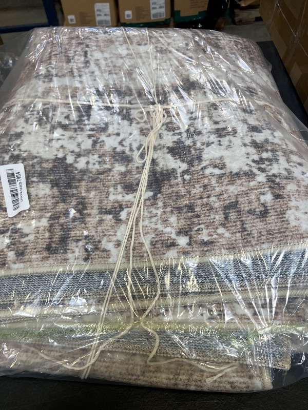 Photo 1 of PureCozy Brown Area Rug 5x7 Modern Abstract