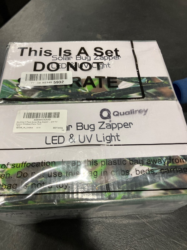 View 2 of Qualirey 4 Pack Solar Bug Zappers
