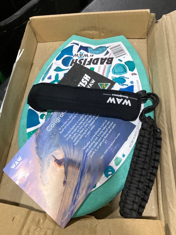 View 3 of WAW Badfish Bodysurfing Handplane, Handboard, Body Surf Plane, Hand Surfer, Hand Paddle, Recycled Ocean Plastics