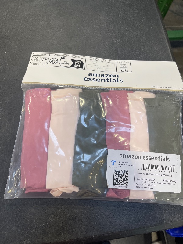 View 2 of Amazon Essentials Women's Breathable Microfibre Seamless Panties, Pack of 6, Pack of 6, Mauve/Blue/Dark Khaki Green, 6X