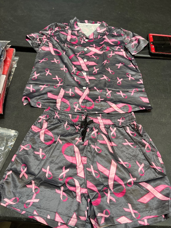 Photo 1 of breast cancer 2 piece pajama set large