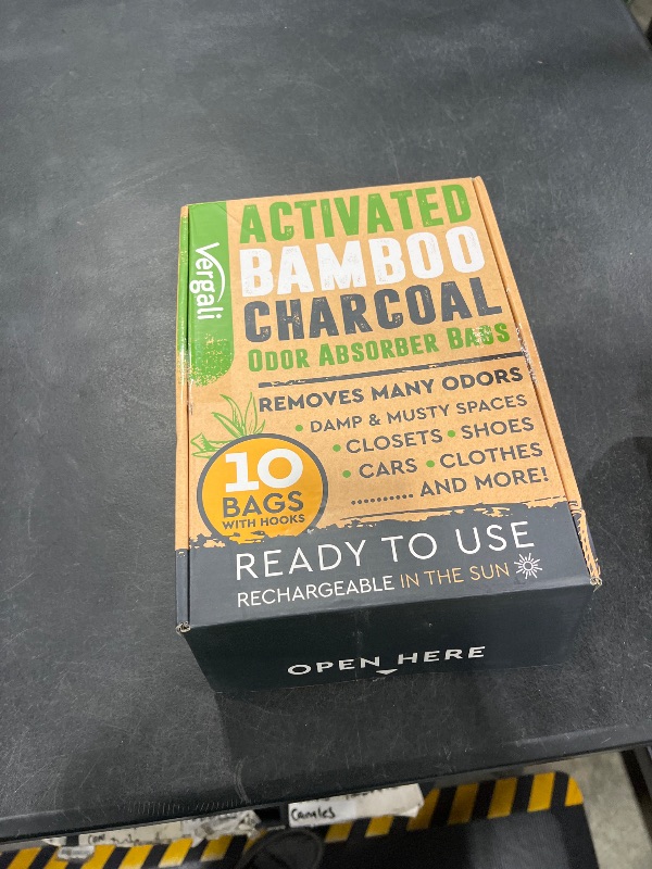 View 3 of Vergali Activated Charcoal Odor Absorber Bags (10-Pack)