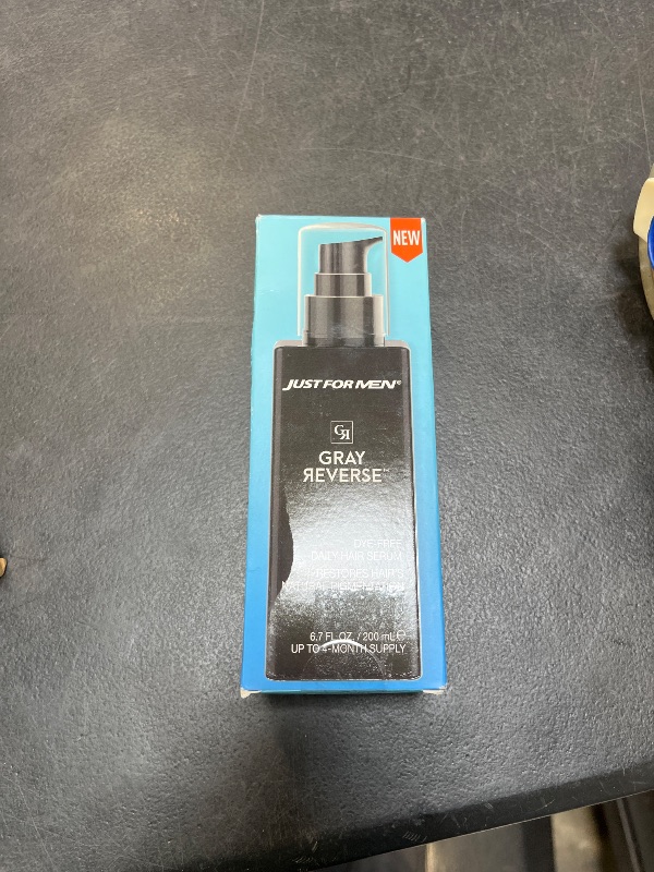 Photo 1 of Just for Men Gray Reverse Daily Serum, Peptide Technology, Dye-Free, 6.7oz