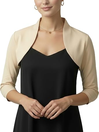 Photo 1 of BlackButterfly Women's 3/4 Sleeve Tailored Bolero
large