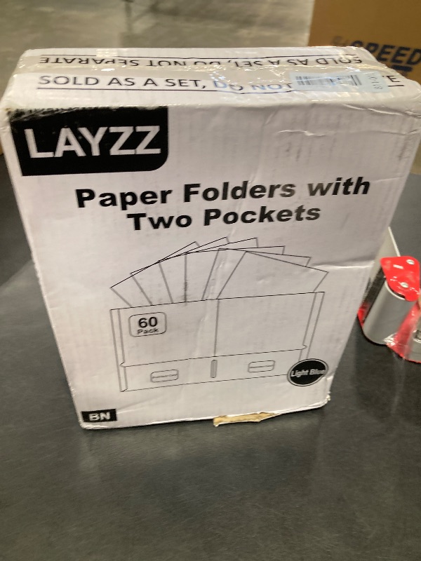 Photo 1 of LAYZZ 60 Pack Letter Size Pocket Folders