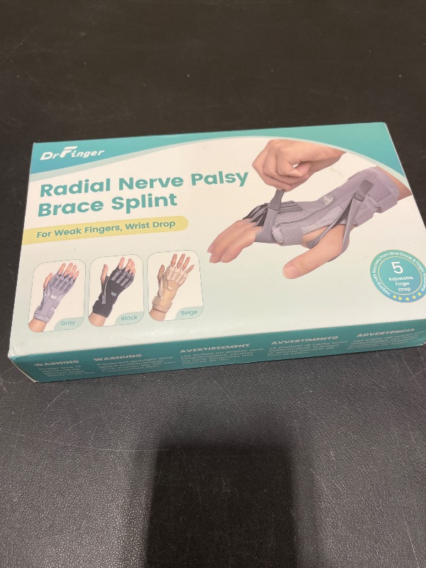 View 2 of DrFinger Radial Nerve Palsy Splint Brace - Black