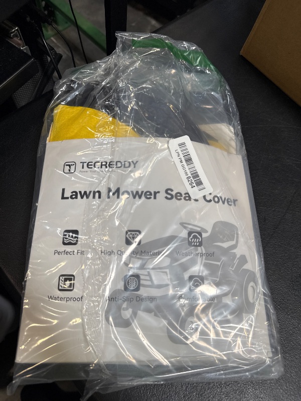 Photo 1 of Tecreddy Lawn Mower Seat Cover, Yellow, Medium