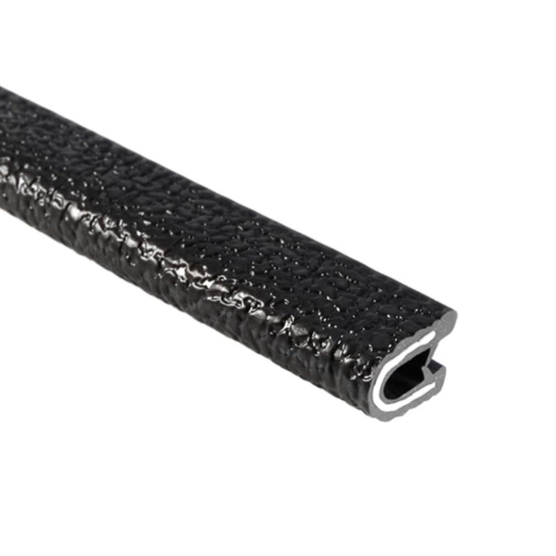 Photo 1 of TRIM-LOK Edge Trim, Fits 1/8-Inch Edge, 7/16-Inch Leg Length, 25-Foot Length, Dual Gripping Fingers, Black Pebble Finish, Flexible PVC Construction, Plywood, Glass, and Sheet Metal Edge Protector