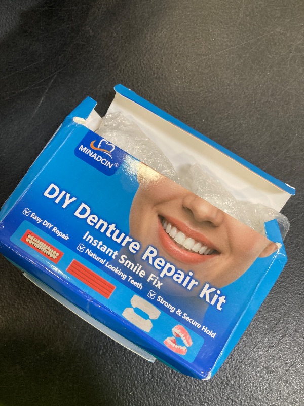 Photo 1 of MINADCIN DIY Denture Kit - Upper & Lower Set, Blue