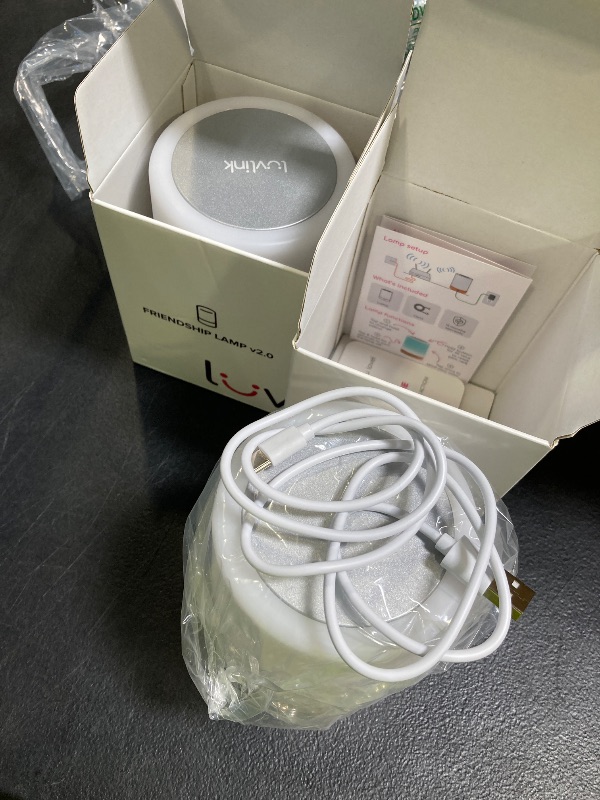 View 3 of LuvLink Friendship Lamps No Subscription WiFi Touch Lamp for Long Distance Relationships, Couples, Friends & Family - Gift Ready (Set of Two)