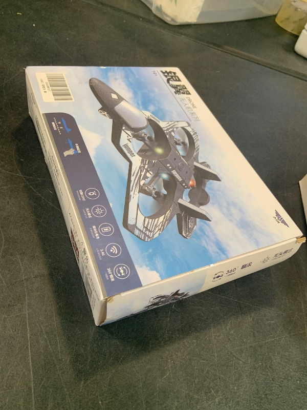 Photo 1 of XOS Remote Control Foam Airplane Drone RC Stunt Plane RC Fighter Jet with LED Light, 360° Flip, 9 Functions for Kids Adults Boys Gifts