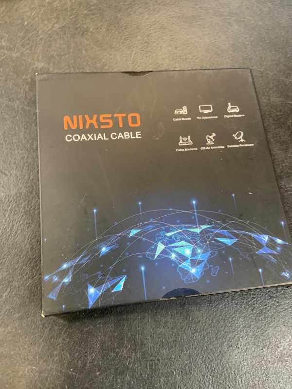 Photo 1 of Nixsto RG6 Coaxial Cable, 3FT, Black
