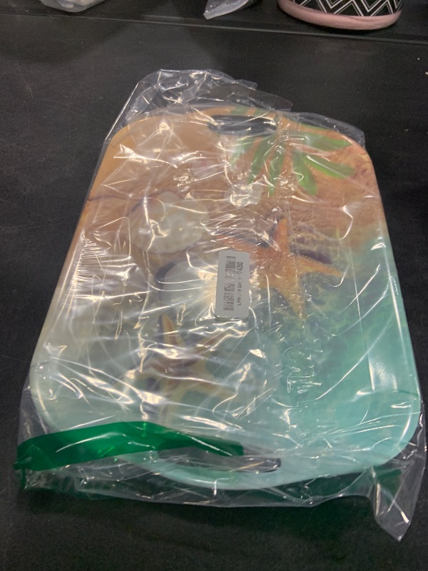 Photo 1 of OBRVNASE Serving Tray with Handles, Rectangular, 14.2x10x0.7in