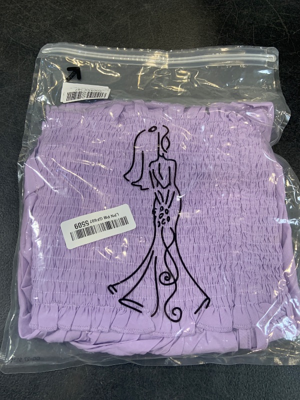 Photo 1 of Poetsky Women's Purple Smocked Tank Top - XL
