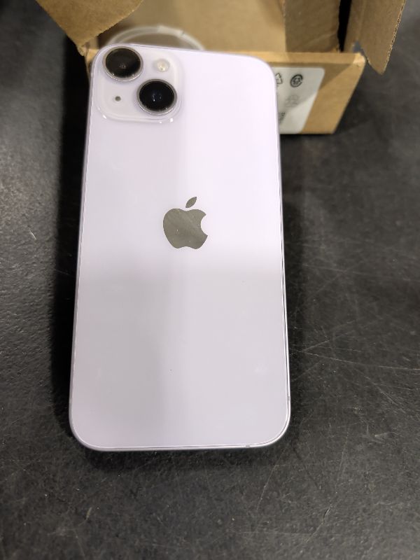 Photo 1 of Apple iPhone 14, 128GB, Purple (Renewed)