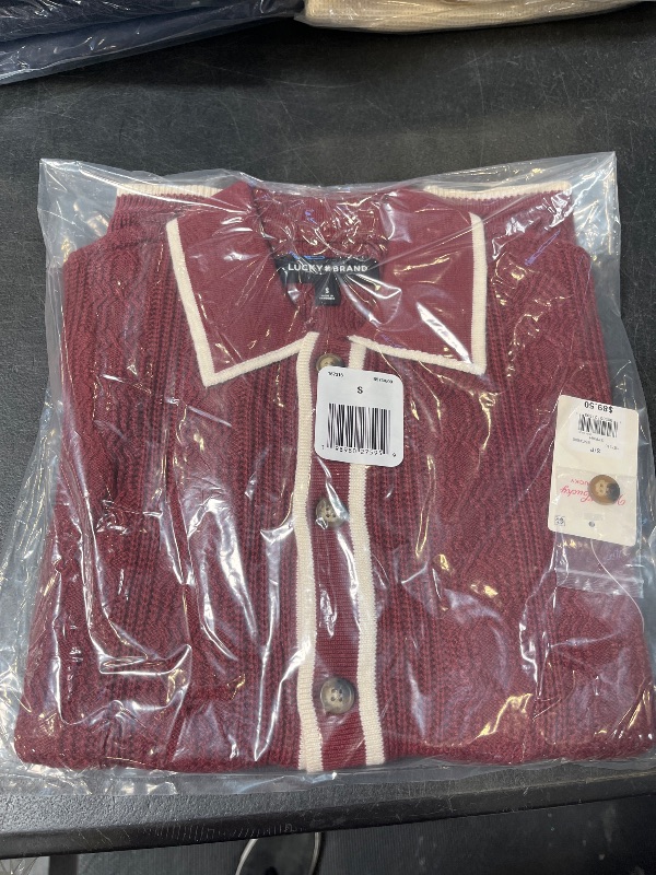 Photo 1 of Lucky Brand Tipped Button Front Sweater small