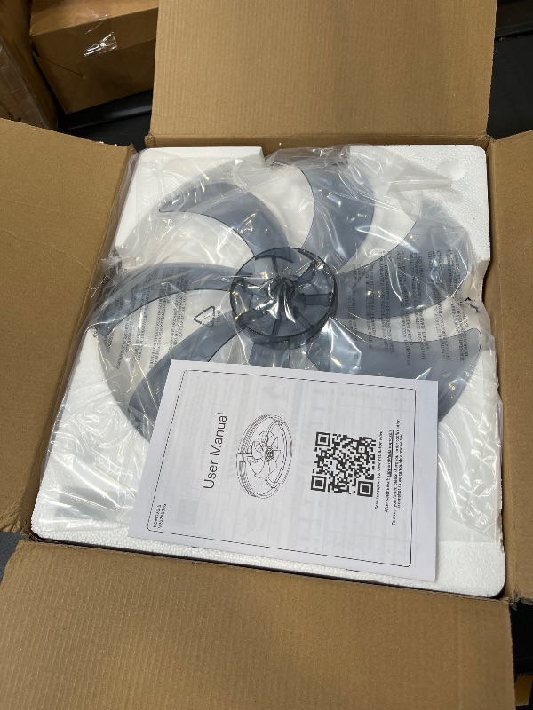 Photo 1 of ZMISHIBO Low Profile Ceiling Fans with Lights and Remote, 20" Black