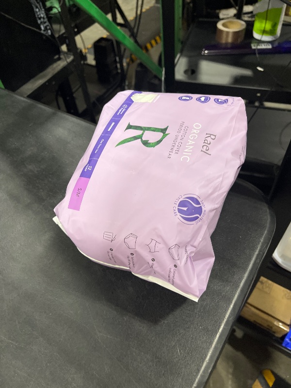 View 2 of Rael Disposable Period Underwear, Organic Cotton Cover (Size S-M, 12 Ct)
