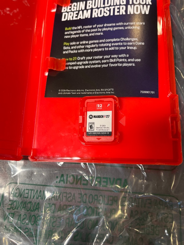 Photo 1 of EA Sports Madden NFL 27 Standard Edition - Nintendo Switch 2 (Cartridge)