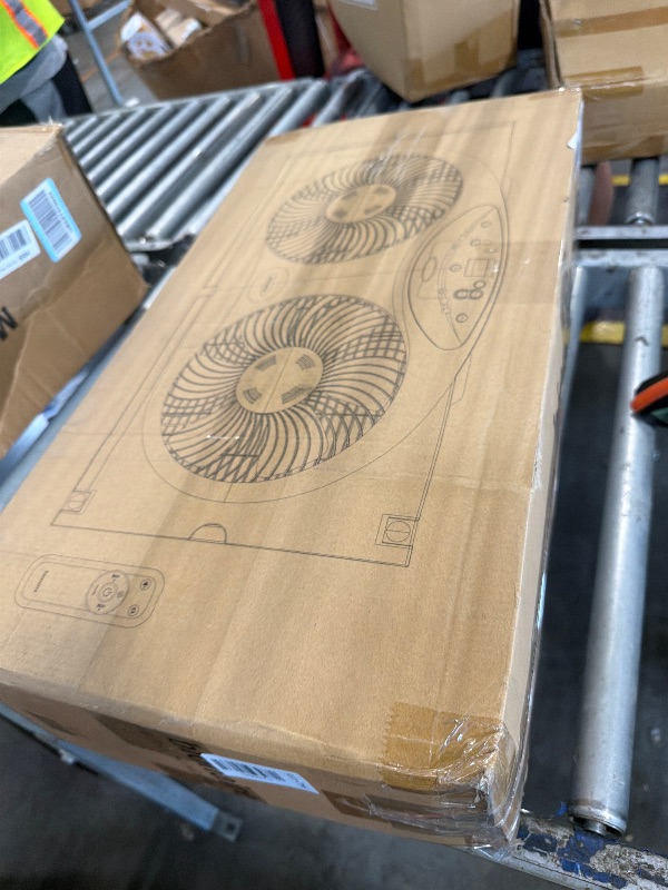 View 2 of [SOLD FOR PARTS] Bionaire Window Fan with Reversible Airflow Blades – 3-Speed Settings, Programmable Thermostat, LED Display, Remote Control, Fits 24–36" Windows, No Assembly Required