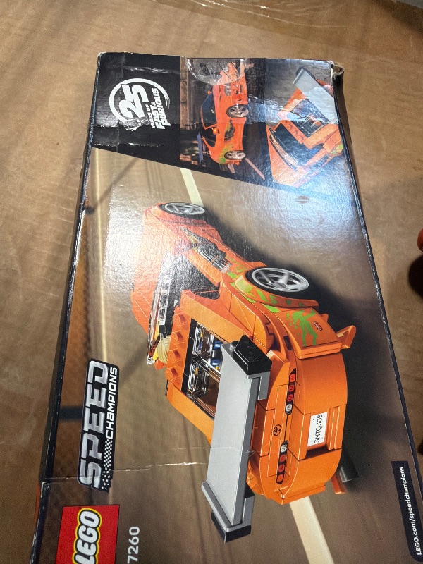 View 2 of ** PARTIAL MADE ALREADY***LEGO Speed Champions Fast & Furious Toyota Supra MK4 Building Set