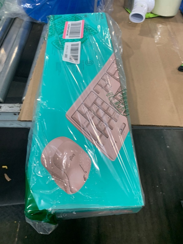 View 2 of [MISSING PARTS] Logitech MK270 Full Size Wireless Keyboard and Mouse Combo - Rose