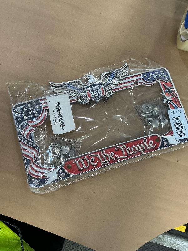 Photo 1 of HJMGL America 250th Anniversary License Plate Frame