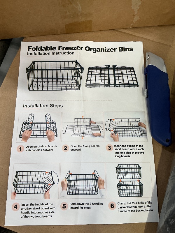 Photo 1 of foldable freezer organizer bins