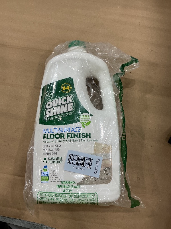 Photo 1 of Quick Shine Multi Surface Floor Finish 64oz | Cleaner & Polish to use on Hardwood, Laminate, Luxury Vinyl Plank LVT, Tile & Stone | Safer Choice w/Clean Shine Technology | Shine-Protect-Refresh