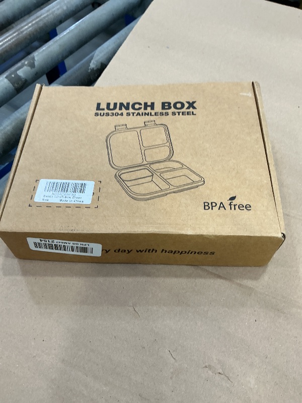 Photo 1 of BABHAMNESS Stainless Steel Bento Box - 3 Compartments, Green