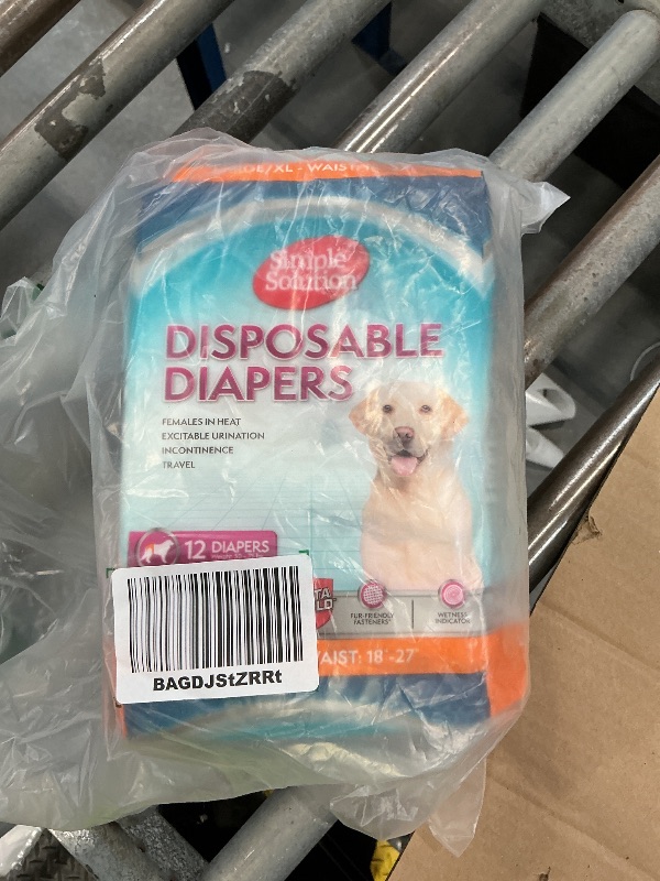 Photo 1 of Simple Solution Female Dog Diapers, Small, 12 Count