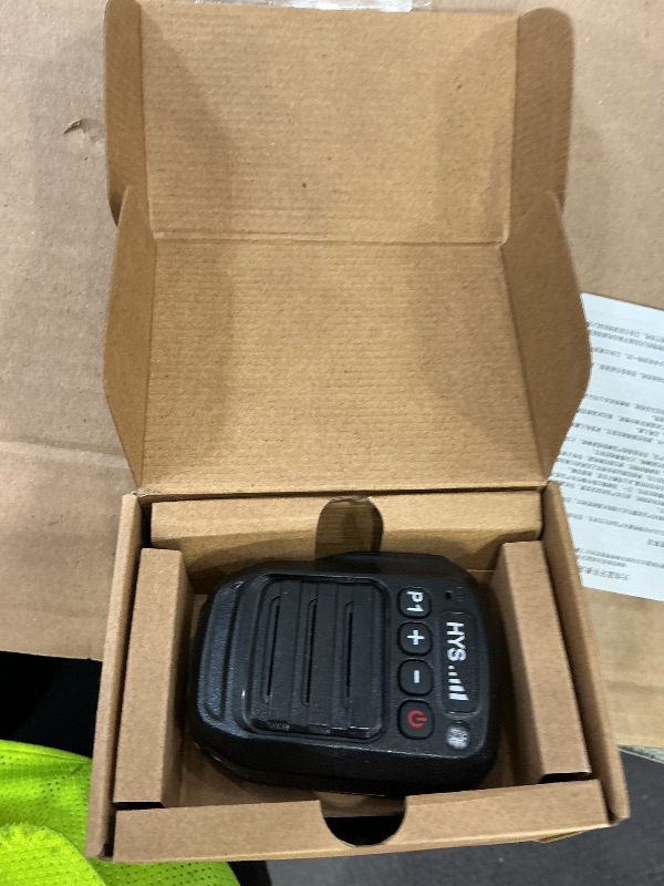 View 2 of HYS Bluetooth Microphone for Zello App, Wireless Mic with PTT – IP66 Waterproof, Type-C Charge, 1000mAh Battery, 300H Standby Time& Smart Controls, 3.5mm Audio Port for iOS and Android