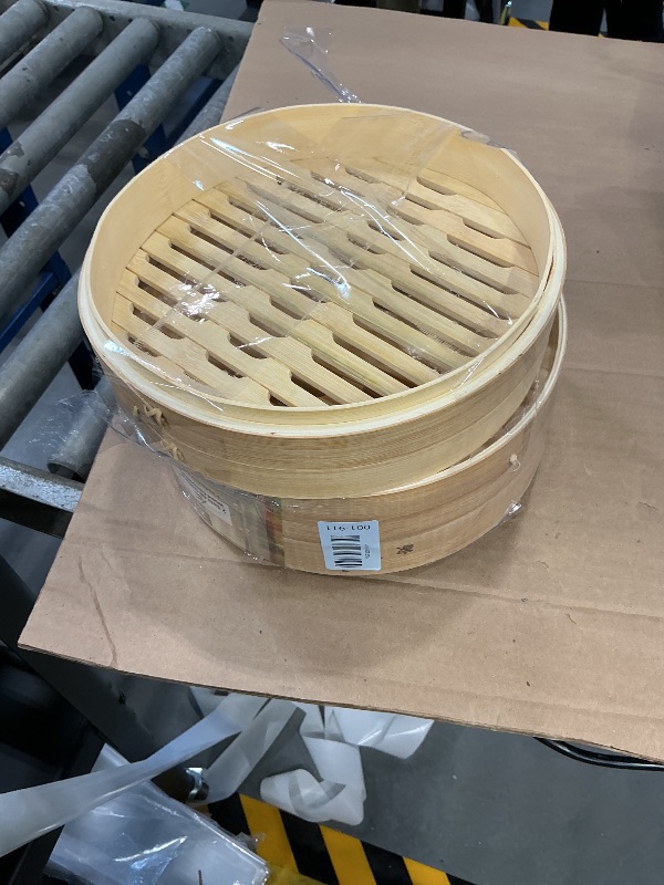 Photo 1 of Prime Home Direct 10 Inch Bamboo Steamer Basket Set