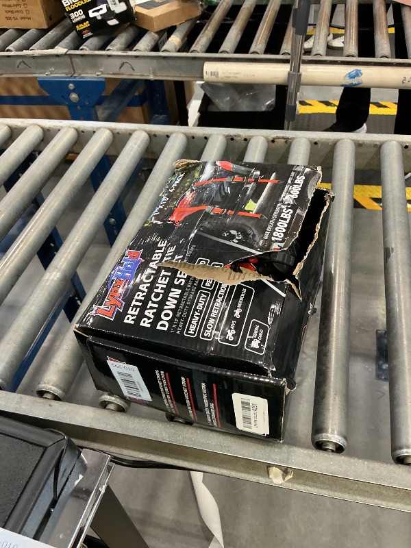 View 2 of Retractable Ratchet Straps 1" x 13 Ft, Bolt-On, 1,800 Lbs, 4 Pack