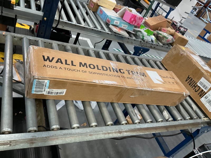 Photo 1 of 3 Set Peel and Stick Wall Molding Kit,Pre Cut Wainscoting Panels,24x60in