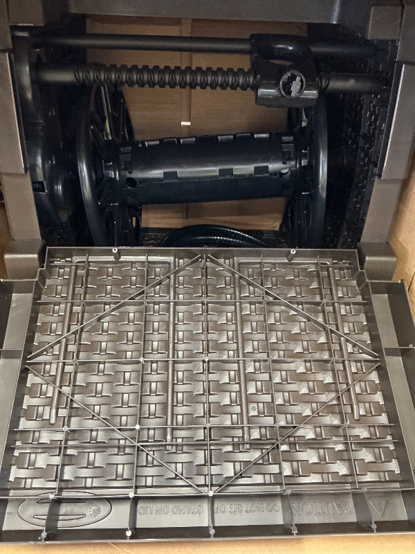 Photo 1 of Suncast Wicker-Style Hose Reel Box