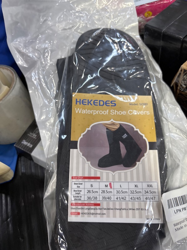 Photo 1 of HEKEDES Waterproof Shoe Covers, Black