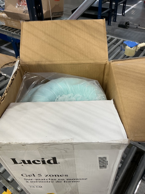Photo 1 of LUCID 3 Inch Gel Memory Foam Mattress Topper, Queen