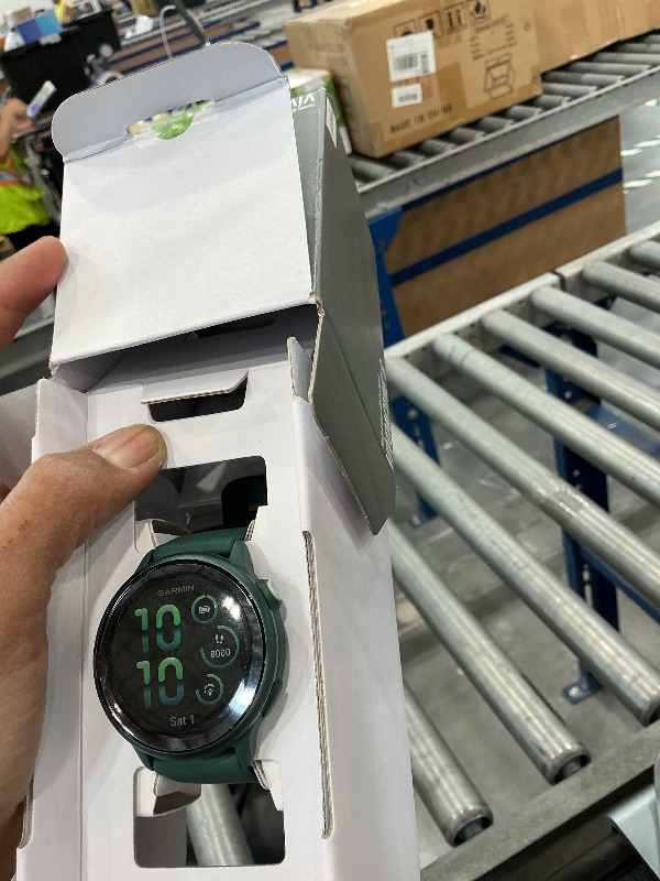 View 4 of Garmin vívoactive® 6, Health & Fitness GPS Smartwatch, 42mm, Jasper Green