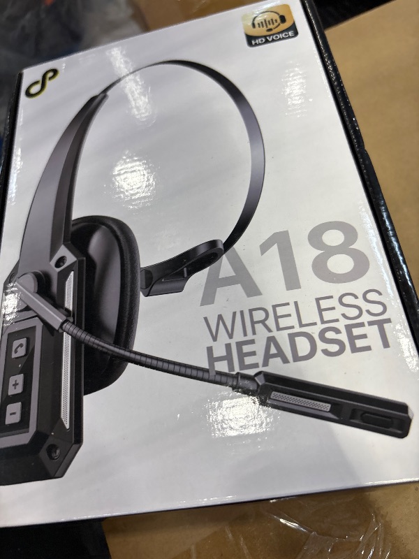 Photo 1 of WOSHIFUPO Trucker Bluetooth Headset with Mic - Black