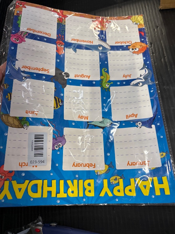 Photo 1 of JUESMOS Ocean Happy Birthday Chart